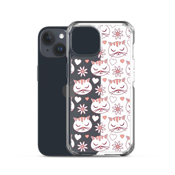 clear-case-for-iphone-iphone-15-case-with-phone-6a1d6d62f2d5c.jpg Cat Flowers and Hearts iPhone Clear Case