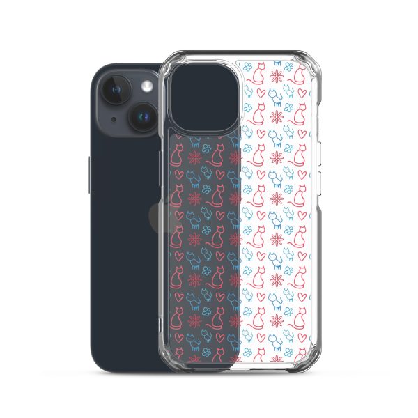 clear-case-for-iphone-iphone-15-case-with-phone-6a1d6fc0b0f25-1.jpg Cats and Flowers Doodle iPhone Clear Case