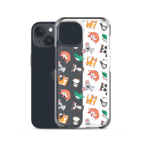 Cute Cartoon Animals iPhone Clear Case