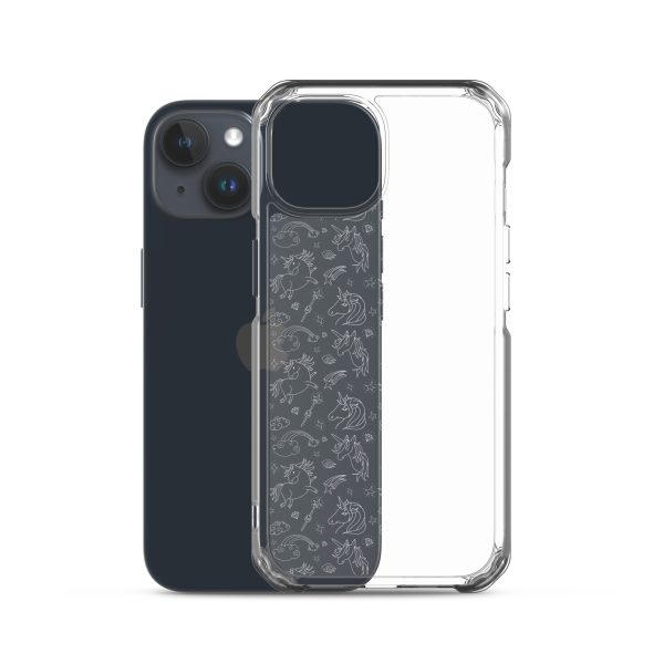 Unicorn Outline Drawing iPhone Clear Case