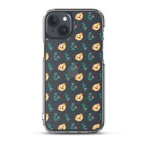 Dogs and Flowers iPhone Clear Case
