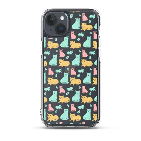 clear-case-for-iphone-iphone-15-plus-case-on-phone-6a1d6df61420f.jpg Cat Cute Colorful iPhone Clear Case