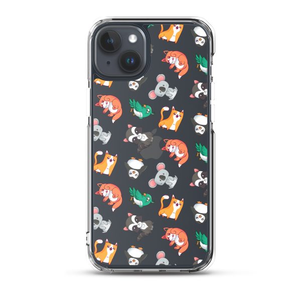 Cute Cartoon Animals iPhone Clear Case