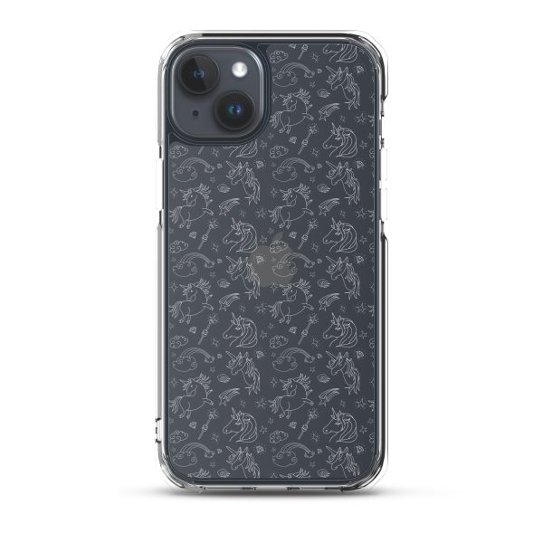 Unicorn Outline Drawing iPhone Clear Case