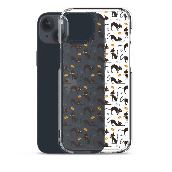 Halloween Seamless Cat iPhone Clear Case