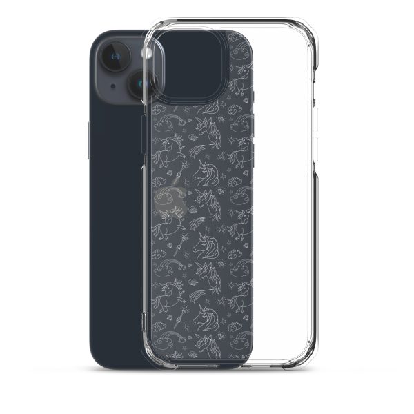 Unicorn Outline Drawing iPhone Clear Case