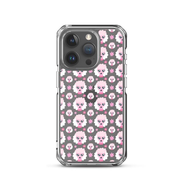 Pink Poodle iPhone Clear Case