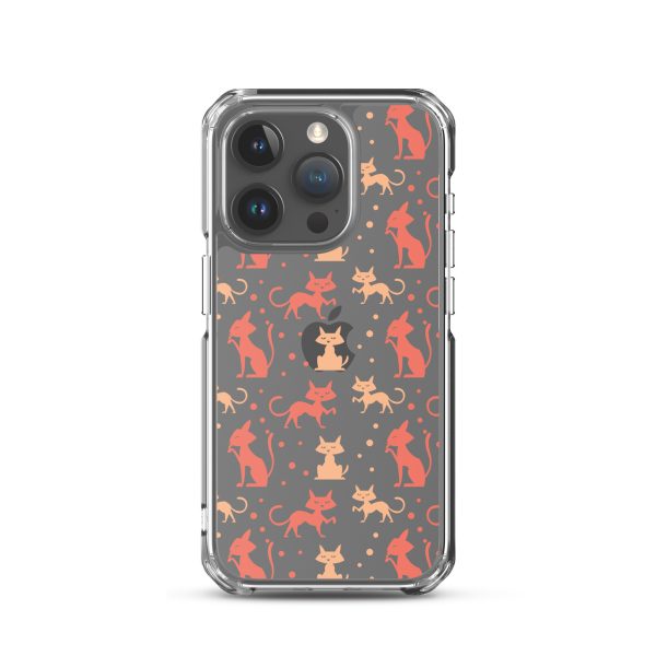 clear-case-for-iphone-iphone-15-pro-case-on-phone-6a1d6f43086f3.jpg Cat Silhouettes Seamless iPhone Clear Case