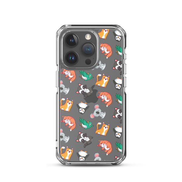 Cute Cartoon Animals iPhone Clear Case
