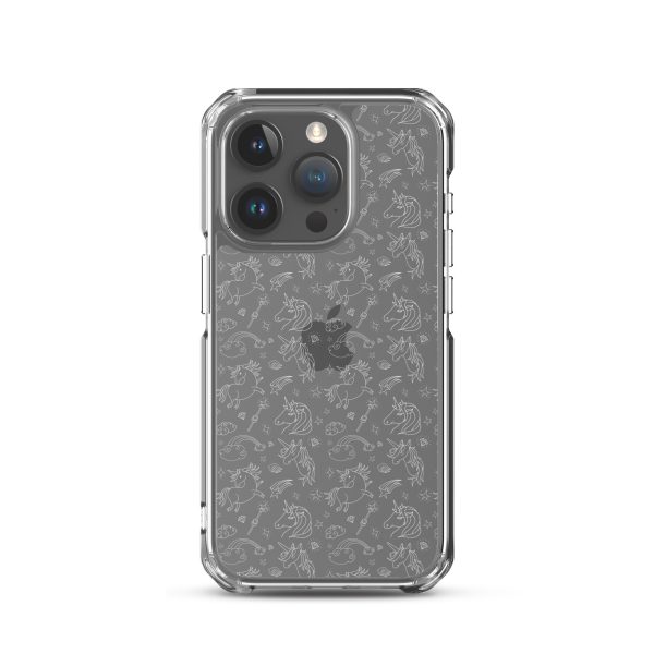 Unicorn Outline Drawing iPhone Clear Case