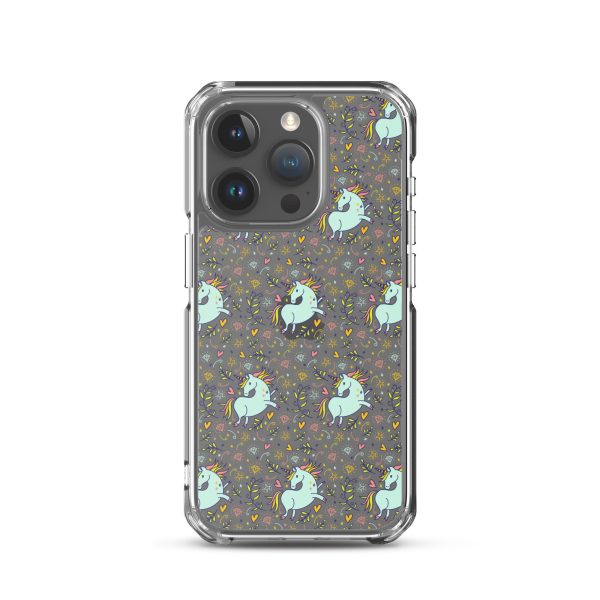 Hand-Drawn Unicorn iPhone Clear Case