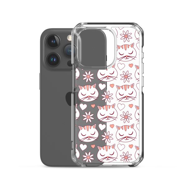 clear-case-for-iphone-iphone-15-pro-case-with-phone-6a1d6d62f2c7e.jpg Cat Flowers and Hearts iPhone Clear Case