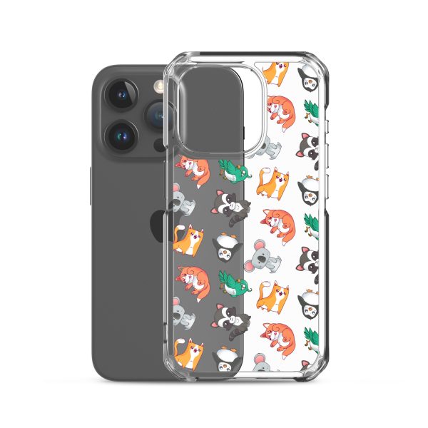 Cute Cartoon Animals iPhone Clear Case