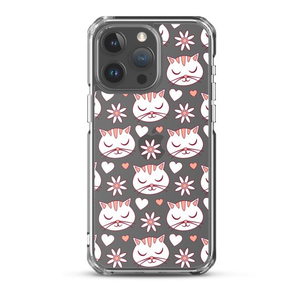 clear-case-for-iphone-iphone-15-pro-max-case-on-phone-6a1d6d62f2b55.jpg Cat Flowers and Hearts iPhone Clear Case