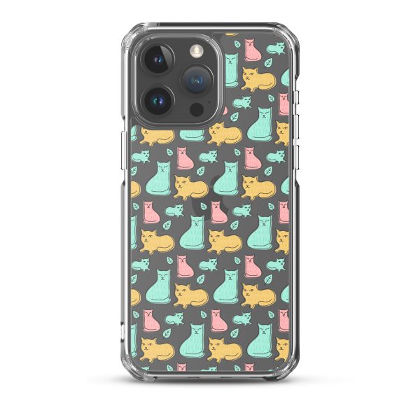 clear-case-for-iphone-iphone-15-pro-max-case-on-phone-6a1d6df6143ab.jpg Cat Cute Colorful iPhone Clear Case