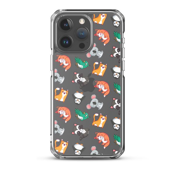 Cute Cartoon Animals iPhone Clear Case