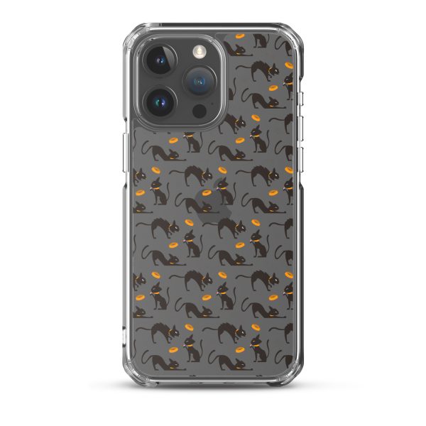 Halloween Seamless Cat iPhone Clear Case