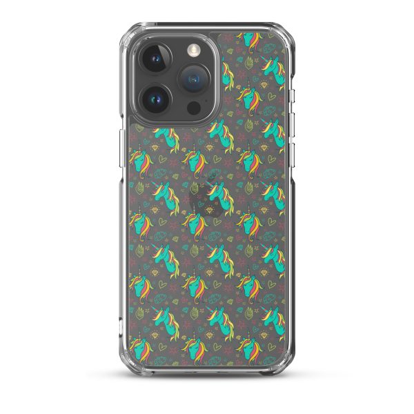 Colorful Unicorn Drawings iPhone Clear Case