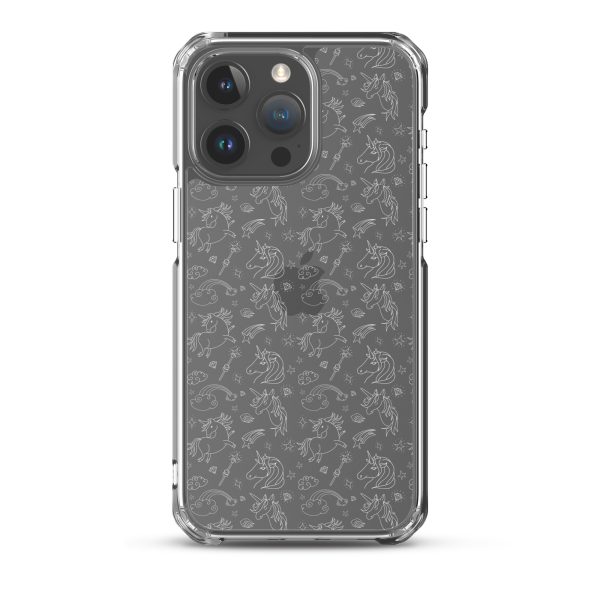 Unicorn Outline Drawing iPhone Clear Case