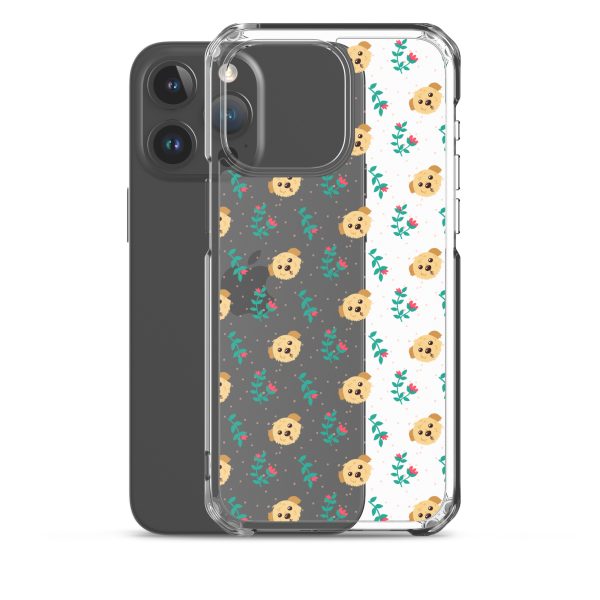 clear-case-for-iphone-iphone-15-pro-max-case-with-phone-6a1d6bd25b7cd.jpg Dogs and Flowers iPhone Clear Case