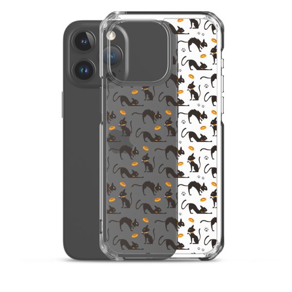 Halloween Seamless Cat iPhone Clear Case