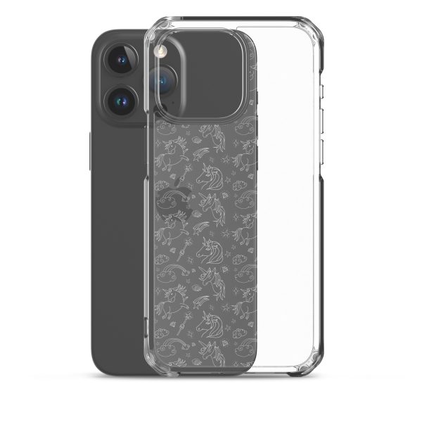 Unicorn Outline Drawing iPhone Clear Case