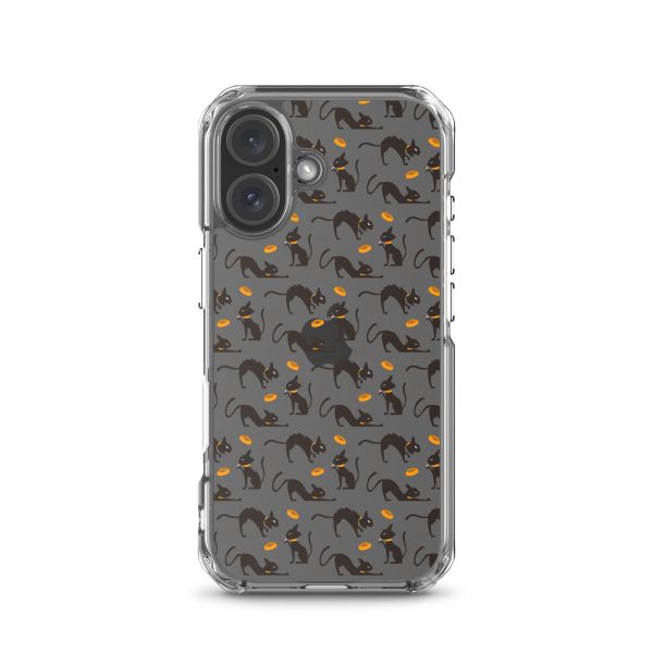 Halloween Seamless Cat iPhone Clear Case