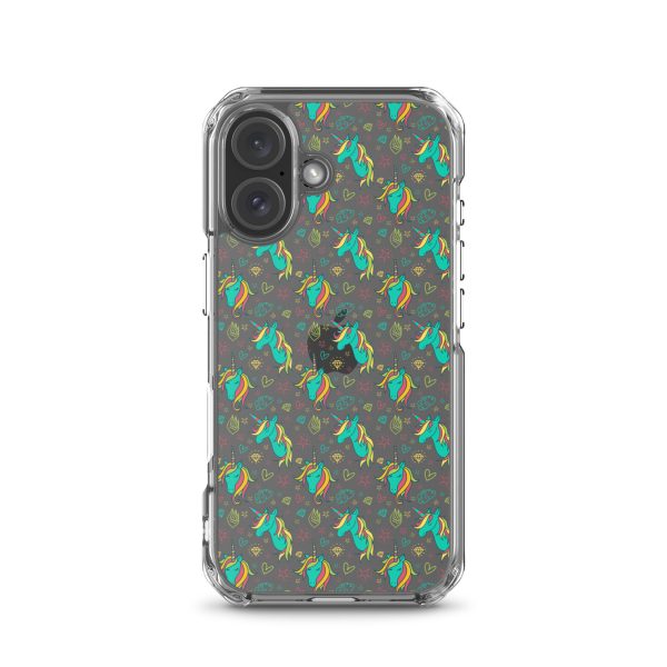 Colorful Unicorn Drawings iPhone Clear Case