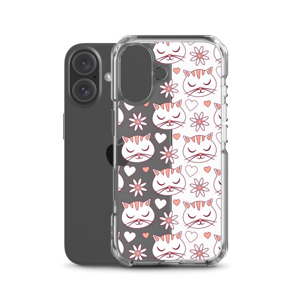 clear-case-for-iphone-iphone-16-case-with-phone-6a1d6d62f3161.jpg Cat Flowers and Hearts iPhone Clear Case