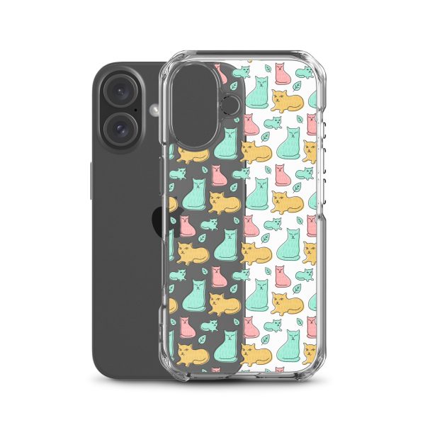 clear-case-for-iphone-iphone-16-case-with-phone-6a1d6df614dc4.jpg Cat Cute Colorful iPhone Clear Case