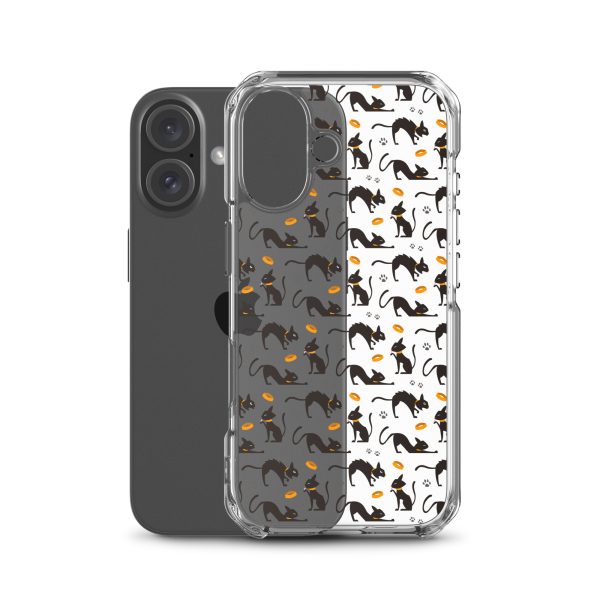 Halloween Seamless Cat iPhone Clear Case