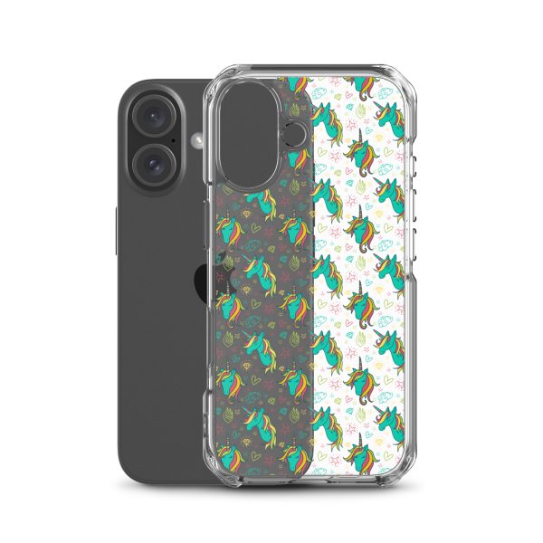 Colorful Unicorn Drawings iPhone Clear Case