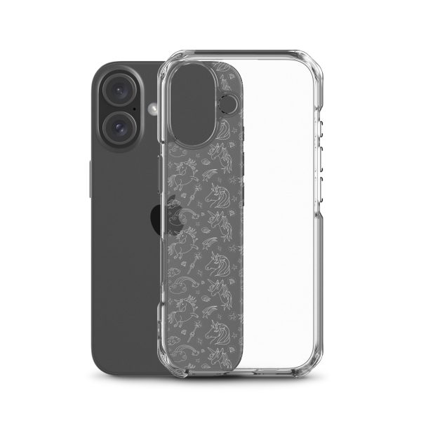Unicorn Outline Drawing iPhone Clear Case