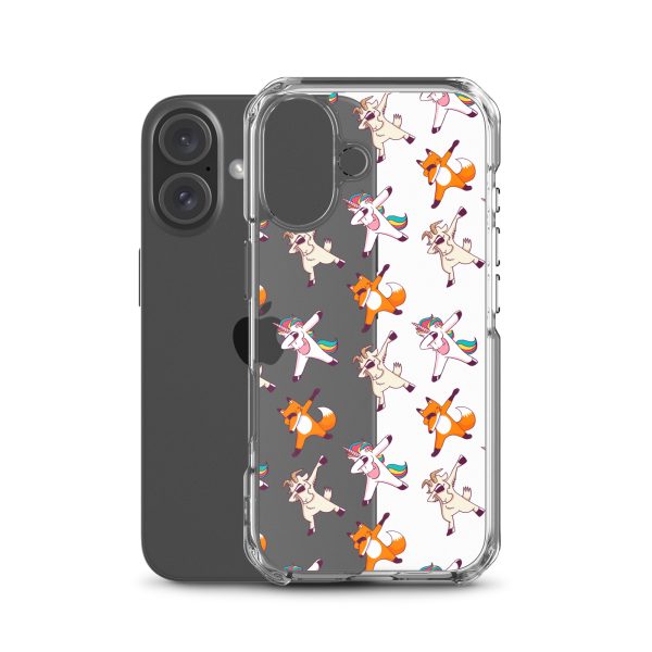Dabbing Animals iPhone Clear Case