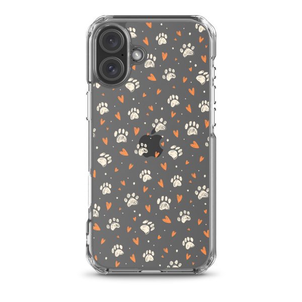 clear-case-for-iphone-iphone-16-plus-case-on-phone-6a1d6a91cfea3.jpg Paws Prints Hearts iPhone Clear Case