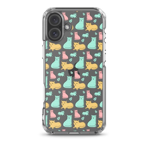 clear-case-for-iphone-iphone-16-plus-case-on-phone-6a1d6df61485f.jpg Cat Cute Colorful iPhone Clear Case