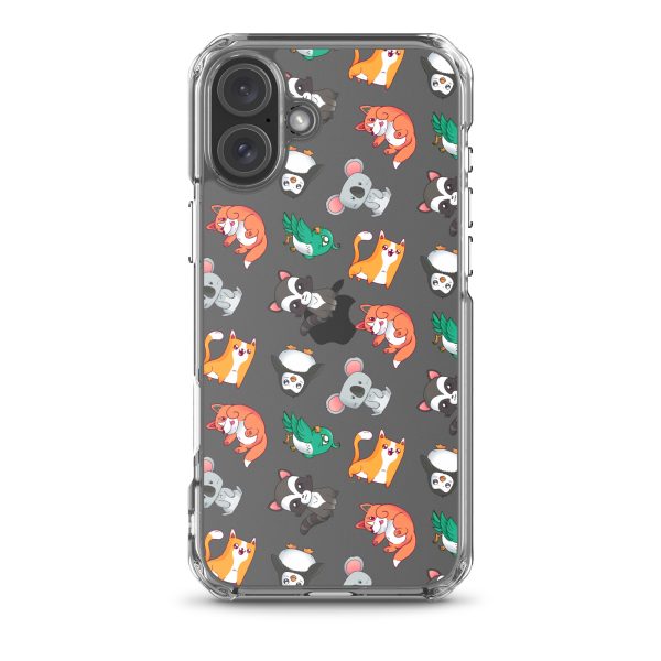 Cute Cartoon Animals iPhone Clear Case