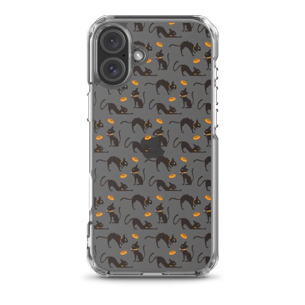 Halloween Seamless Cat iPhone Clear Case