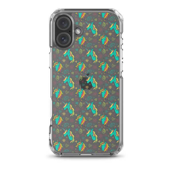 Colorful Unicorn Drawings iPhone Clear Case