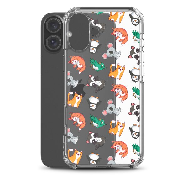 Cute Cartoon Animals iPhone Clear Case
