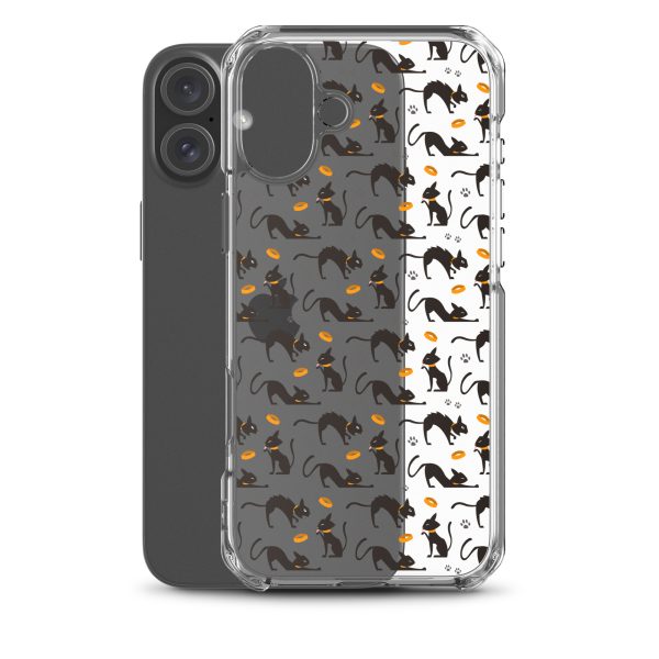 Halloween Seamless Cat iPhone Clear Case