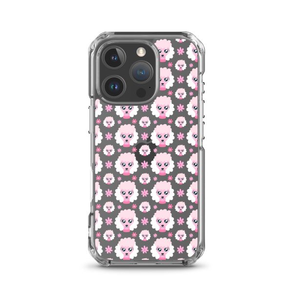 Pink Poodle iPhone Clear Case