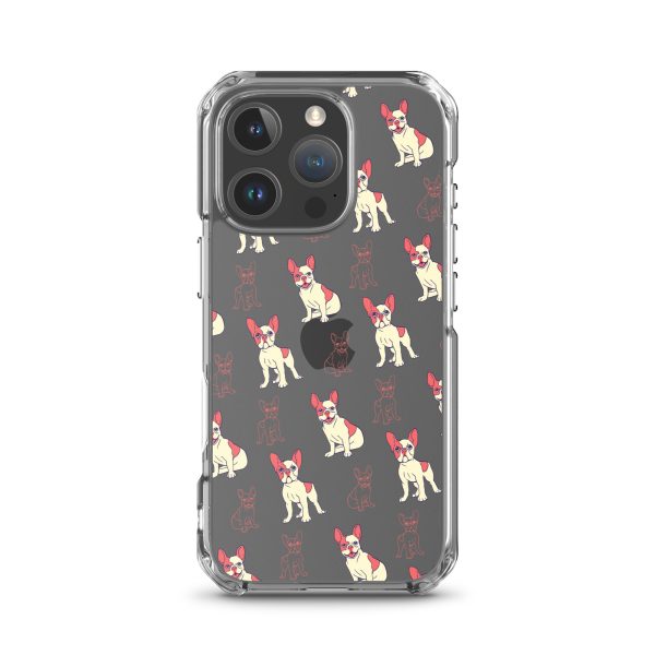 clear-case-for-iphone-iphone-16-pro-case-on-phone-6a1d6c79a30b2.jpg French Bulldog iPhone Clear Case