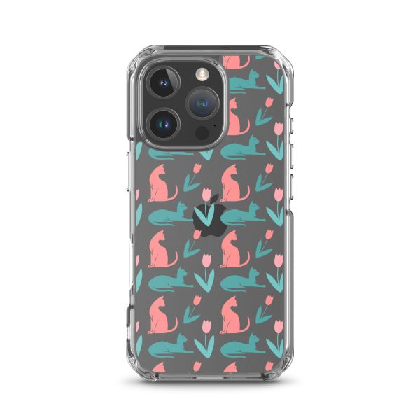 clear-case-for-iphone-iphone-16-pro-case-on-phone-6a1d6dc356aa0.jpg Cat Silhouettes iPhone Clear Case