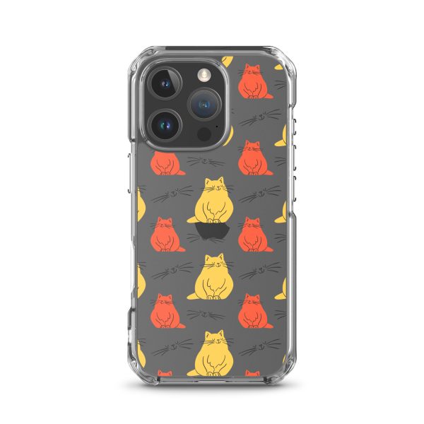 clear-case-for-iphone-iphone-16-pro-case-on-phone-6a1d70b94ac9e.jpg Abstract Colorful Cats iPhone Clear Case