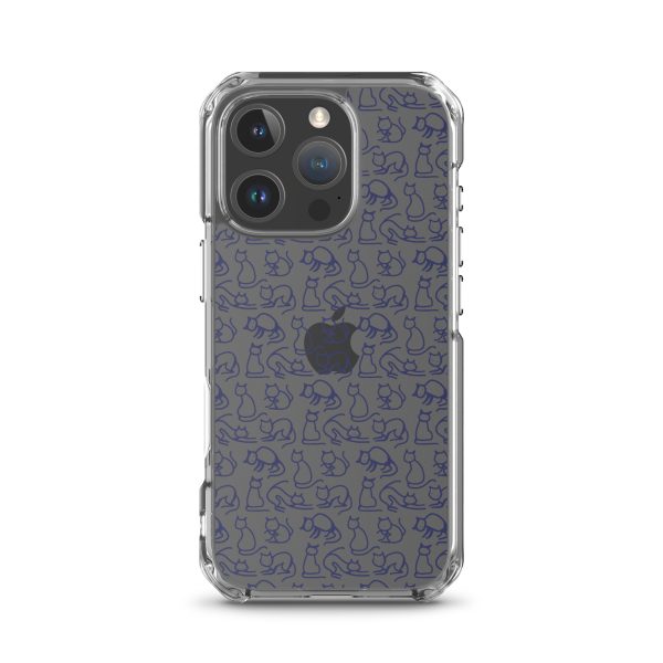 Simple Cat Outlines iPhone Clear Case