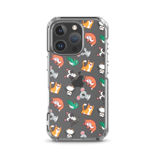 Cute Cartoon Animals iPhone Clear Case