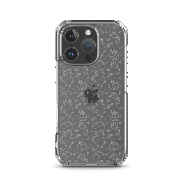 Unicorn Outline Drawing iPhone Clear Case