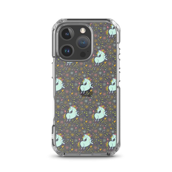 Hand-Drawn Unicorn iPhone Clear Case
