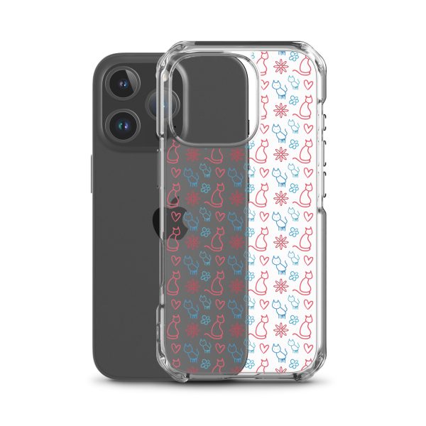 clear-case-for-iphone-iphone-16-pro-case-with-phone-6a1d6fc0b11c1.jpg Cats and Flowers Doodle iPhone Clear Case